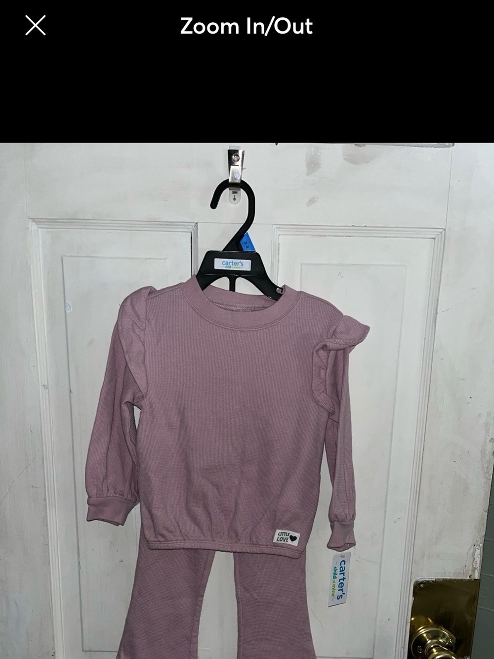 Carter's Mauve Girls' Long-Sleeve Ruffle Sweatshirt Set